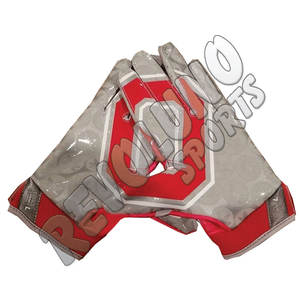 Gants de football américain Sticky Palm Impression par sublimation de haute qualité Dos de la main Conception personnalisée Gants de football américain Lineman - Product Image 5