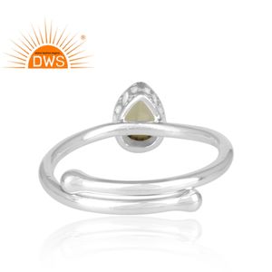 Bagues en pierres précieuses brillantes, péridot, argent fin, vente en gros, bijoux de créateur - Product Image 4