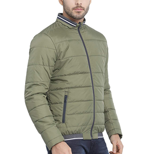 Veste matelassée slim pour homme, coupe-vent, décontractée, extérieure, à capuche, fermeture éclair, saison hivernale, logo personnalisé, taille XL, service OEM, non tissé - Product Image 4