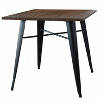 Table en fer de qualité supérieure avec dessus en bois, design personnalisé, fabricant indien d'usine