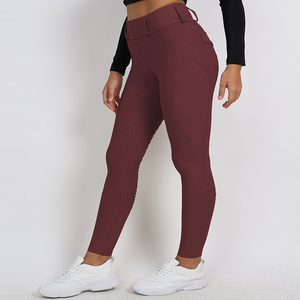<span class=keywords><strong>Pantalon</strong></span> d'équitation professionnel bordeaux à séchage rapide pour femme, Jodhpurs d'équitation, Vêtements d'équitation avec grip pour la course, Vente en gros - Product Image 5