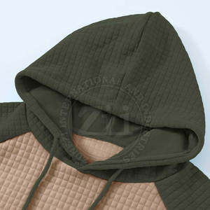 Pull à capuche léger à la mode pour hommes, couleurs unies, vêtements d'hiver-polyester/coton teint uni disponible en gros - Product Image 4