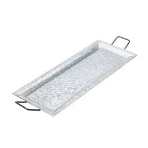 Meilleures ventes Ensemble de 2 pièces Nouveau design Plateaux de service en métal galvanisé antique Top exporté de l'Inde en gros - Product Image 1