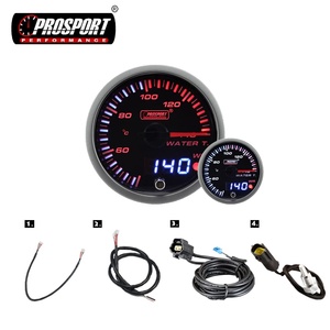 Jauge d'eau en acier inoxydable, calibre de 60mm pour voiture, double vue - Product Image 4