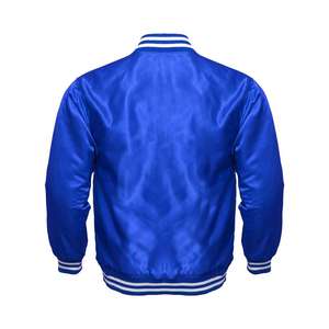 Sialkot-Chaqueta Bomber azul para hombre, Logo personalizado bordado, hecho en paquistaní - Product Image 2
