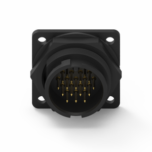 Connecteur mâle de type PCB à verrouillage frontal 18 broches taille D, étanche IP67, 5A - Product Image 3