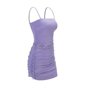 OEM-vestidos de diseñador de moda para mujer, ropa personalizada, ajustada, fruncida - Product Image 4