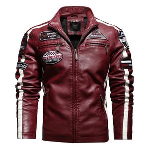 Leather <b>Motorbike</b> Racing Jacket Unisex Waterproof Breathable Leather/Polyester <b>Motorbike</b> Jacket with All Weather Protection - Product Image 5