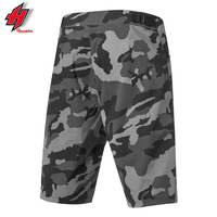 Shorts de vélo de montagne pour hommes, shorts de VTT amples avec doublure rembourrée, shorts de VTT noirs Fox Downhill