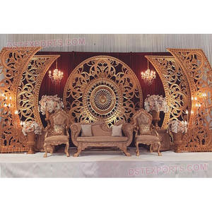 กรอบเหรียญไฟเบอร์สำหรับเวทีงานแต่งงาน,กรอบเวทีหลังเวทีงานแต่งงานแบบสวยงามแผงวงกลมดีไซน์เนอร์ทันสมัย - Product Image 1