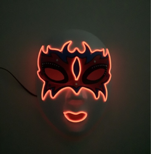 Masque Lumineux <span class=keywords><strong>Dali</strong></span>, Masque EL Halloween, Masque LED Effrayant pour Soirée Cosplay - Product Image 6