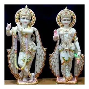 Dini Radha Krishna mermer heykel mermer