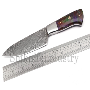 Hand Forged Damascus Steel <b>Kitchen</b> Chef <b>Knife</b> With Leather Sheath Cover (Smk1570) - Product Image 5