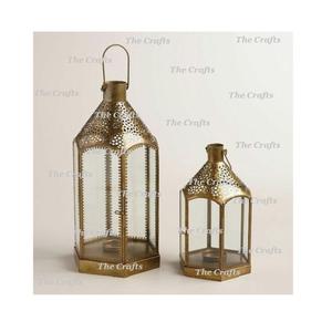 Metal And <b>Glass</b> Hanging <b>Lantern</b> Customized Size And Shape <b>Lantern</b> For Wedding Events Party And Home Use - Product Image 4