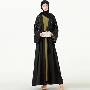 Nueva llegada vestido damas de lujo kaftan Abaya/las mujeres al por mayor Maxi Abaya musulmana vestidos