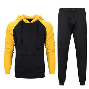 Survêtement pour homme, ensemble 2 pièces, haut à capuche et pantalon, tenue d'hiver, vente en gros, 2020 - Product Image 1