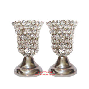 Portavelas votivo redondo para decoraciones de mesa Portavelas hecho a mano de cristal recién llegado para decoración de bodas - Product Image 6