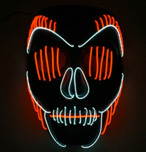 Mascarilla con hendidura pequeña para Halloween, máscara brillante, LED, para fiesta <span class=keywords><strong>de</strong></span> Cosplay - Product Image 2
