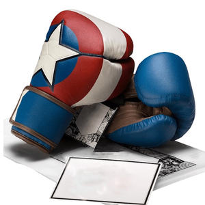 Guantes de boxeo para hombre y mujer, manoplas de entrenamiento personalizadas con estampado de bandera americana - Product Image 2