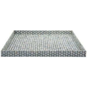 Vente en gros Plateau de service incrusté de nacre avec finition laquée Plateau décoratif élégant - Product Image 3