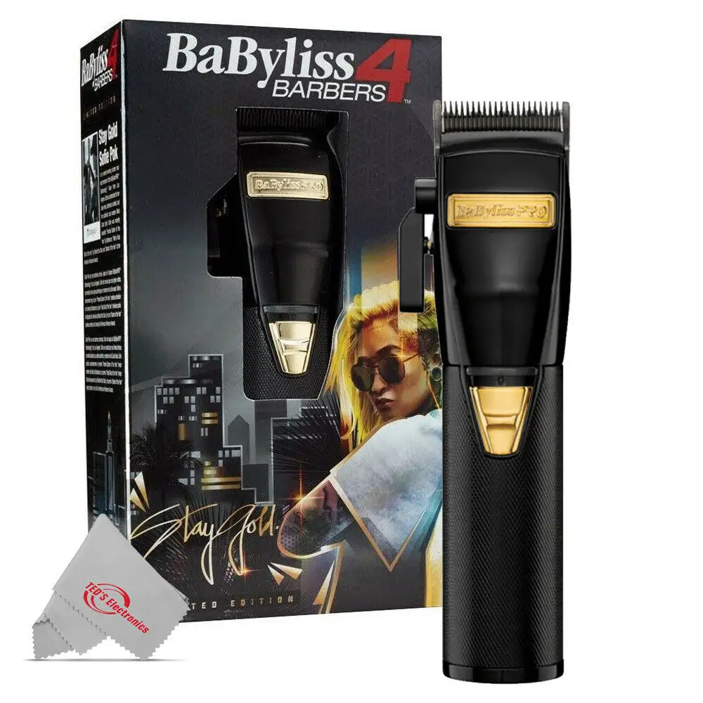 Authentic BaByliss PRO Black Cordless Clipper FX870BN Black & Gold BlackFX