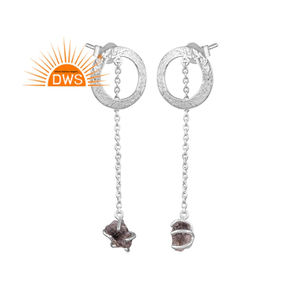 Pendiente de plata de ley fina Herkimer Diamond Long Drop Fancy Joyería de piedras preciosas para mujer Regalo para ella - Product Image 3