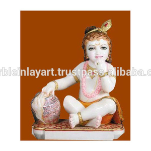 Estatua de Bal Krishn de mármol hecho a mano - Product Image 1