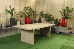 Mesa de Centro Rectangular de Cemento, Terrazo y Concreto Blanco, Estilo Nórdico Moderno Italiano para Sala de Estar - Product Image 5