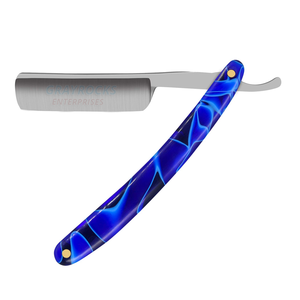 Rasoir de barbier artisanal en acier inoxydable avec manche en bois, finition noire mate, lame simple pour le rasage du visage et du corps - Product Image 4