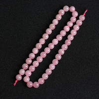 Perles de pierre de qualité supérieure en cristal de quartz rose naturel de Madagascar pour la fabrication de bijoux, brin de 8mm, 15 pouces