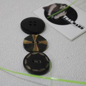 High Quality Natural Buffalo Horn <b>Buttons</b> Circular Carved Design in Black Brown Color for Traditional Garments Coat Shirt - Product Image 1