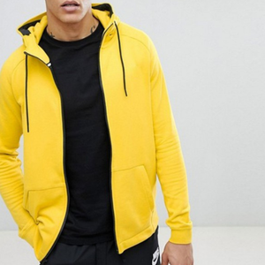 Sweat à capuche unisexe avec logo personnalisé de haute qualité 100% coton polaire hiver sweat à capuche blanc brodé hommes coton capuche zippée solide - Product Image 6