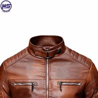 Chaquetas de Invierno Casuales Delgadas y Lavables para Hombre, Talla Grande, de Cuero Sintético Transpirable con Cierre y Cuello Alto