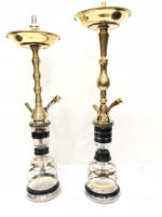 Chichas Farida de haute qualité, style égyptien moderne, en laiton, finition laquée élégante et luxueuse, faites à la main, mini et midi, avec tige en cuivre.