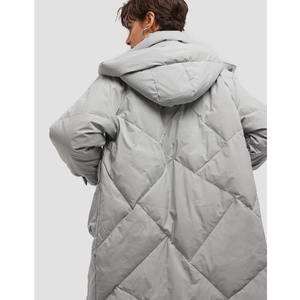 Chaqueta larga acolchada de burbujas para mujer, a la moda ropa elegante, a prueba de viento - Product Image 4