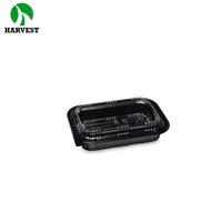 Récolte J-85 Rectangulaire Jetable Noir En Plastique Sushi Pour Aller Boîte