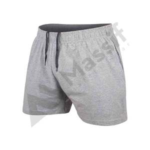 กางเกงขาสั้นออกกำลังกายของผู้ชายกางเกงขาสั้นผ้าฝ้าย100% สีทึบพิมพ์โลโก้ของตัวเองกางเกงจ็อกเกอร์แบบมีแถบปิดเอวยางยืด - Product Image 4
