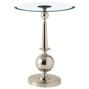 โต๊ะกาแฟโลหะด้านข้างดีไซน์แฟนซีพร้อมท็อปหินอ่อนหรูหรา - Product Image 3