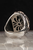 Bagues classiques en agate avec sertissage clos en argent sterling 925 pour homme – Cadeau idéal pour fiançailles, mariage, anniversaire ou fête