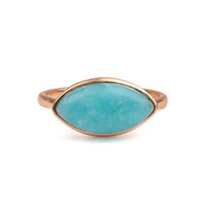 2025 nouveauté 925 bague fine en argent Sterling 8x16mm Marquise pierre précieuse Smithsonite naturelle Rose éternité Vermeil lunette réglage - Product Image 2