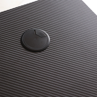 Bureau d'ordinateur Gamer réglable noir avec interrupteur tactile pour bureau à domicile et table de jeu Esports