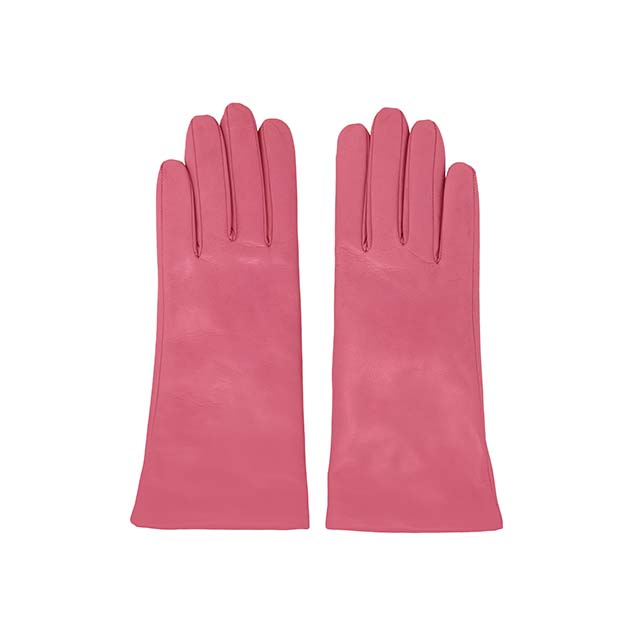 Сделано в Италии, женские кожаные перчатки, розовые, для любого случая, теплые, идеально подходят для зимы