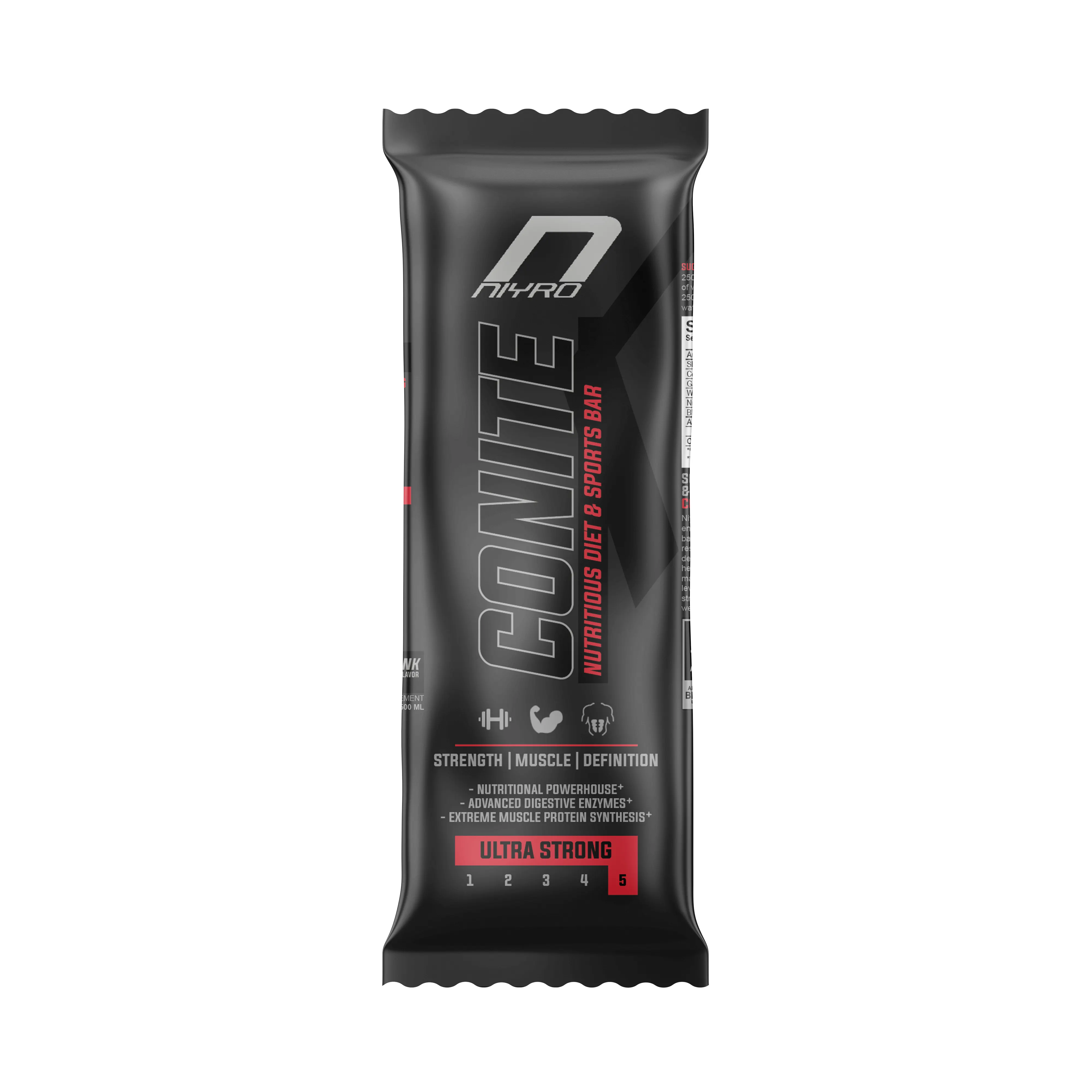 Niyro Conite Protein Bar 24*50g spor beslenme takviyesi OEM OBM özel etiket