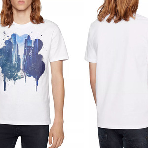 เสื้อยืดสีขาวพิมพ์ลายดิจิทัลแบบสั่งทำใหม่สำหรับผู้ชาย/เด็กผู้ชาย คอลเลคชั่นฤดูร้อน คุณภาพแบรนด์แท้ เนื้อผ้านุ่ม - Product Image 5