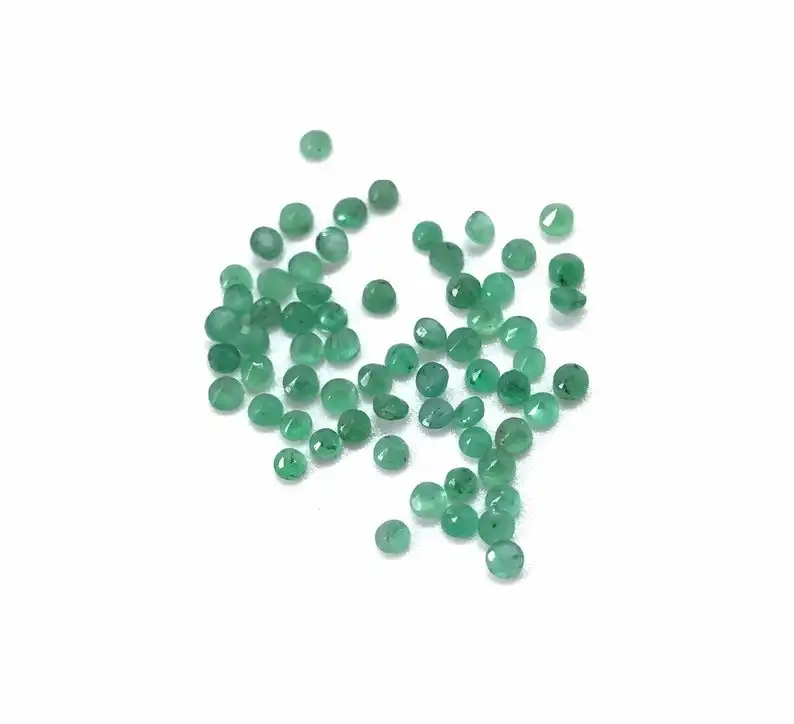 2mm Emerald Gemstone Faceted Round Loose Precious Gemstone Jewelry Making Stone Vivaaz Gems Natural Color Green IGI AAA+ Grade