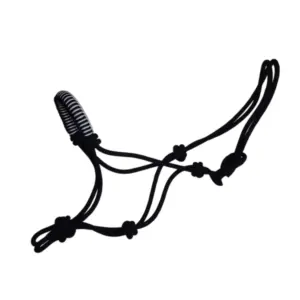 Nylon Seil Halter schwarz mit geflochtene Nasenriemen