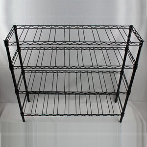 4-Tier Matte Black Coating Metal <b>Wine</b> Display <b>Rack</b> - Product Image 1