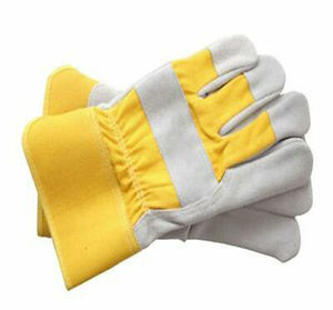 Gants de travail en cuir fendu, gants de protection des doigts pour travaux industriels, sécurité des mains, vente en gros, - Product Image 4