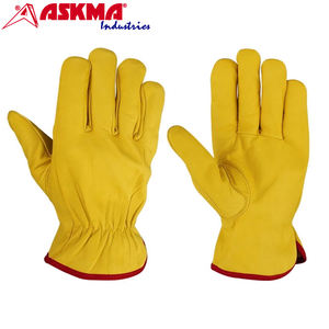 Guantes de Trabajo de Seguridad Impermeables y Antivibración, de Piel de Vaca y Cabra Amarilla, para Hombres y Mujeres, en Diferentes Tallas, para la Construcción - Product Image 3