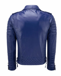 Cuero de oveja azul real, cierre con cremallera en todos los colores, hecho en paquistaní - Product Image 2